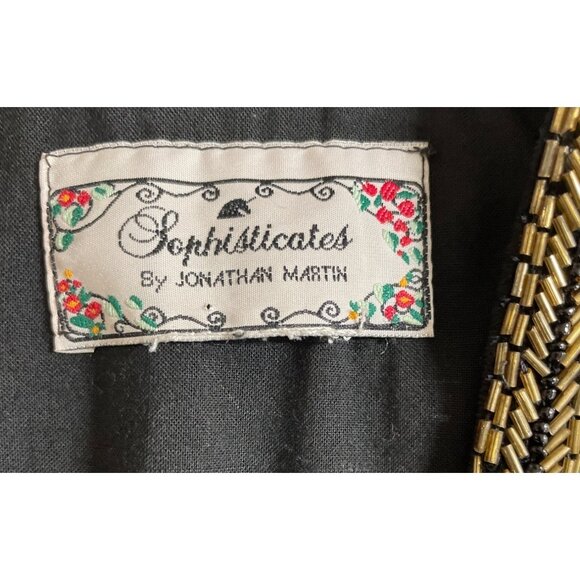 Vintage Sophisticates By Jonathan Martin Beaded Velvet Vest Womens Size Large - Picture 9 of 9